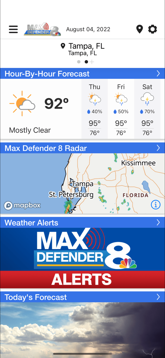 Max Defender 8 Weather App