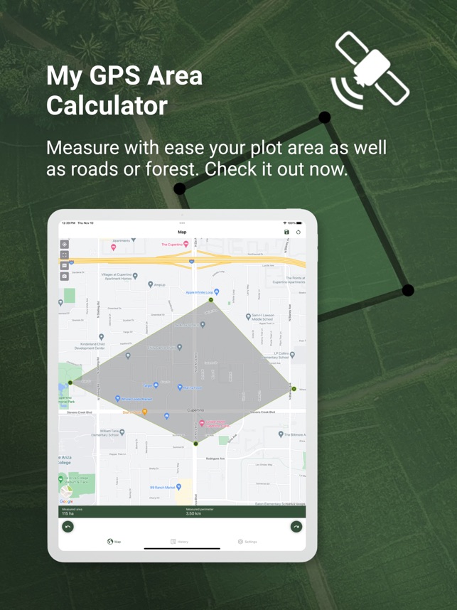 My GPS Area Calculator on the App