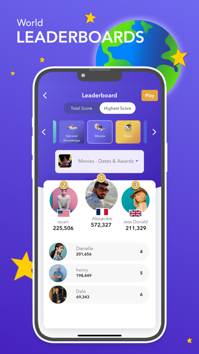 Quiz Stars Trivia Challenge Screenshot