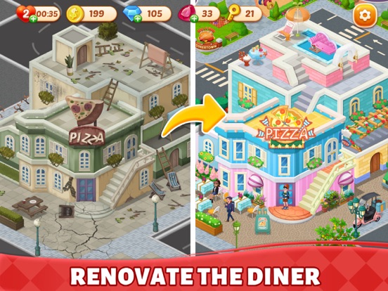 Crazy Diner:Kitchen Adventure iPad app afbeelding 5