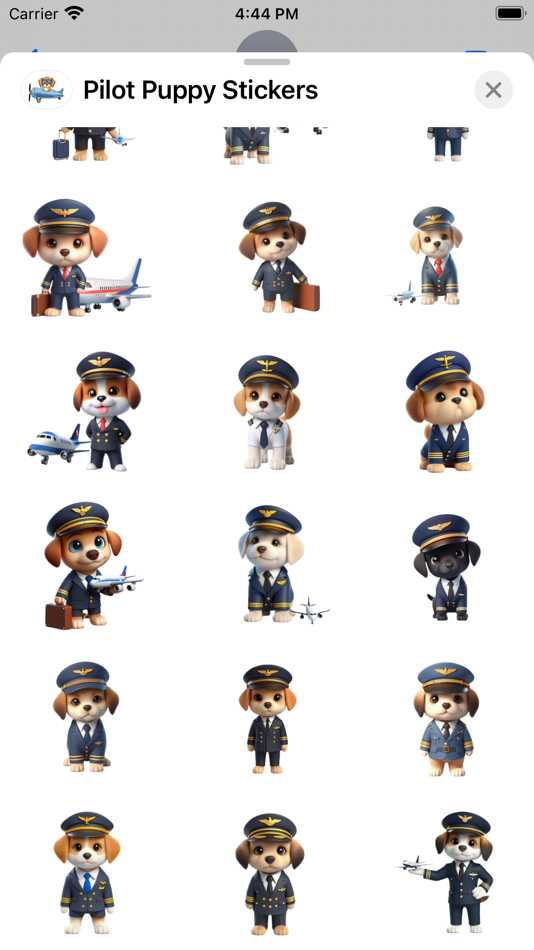 #2. Pilot Puppy Stickers (iOS) Podle: Paul Scott