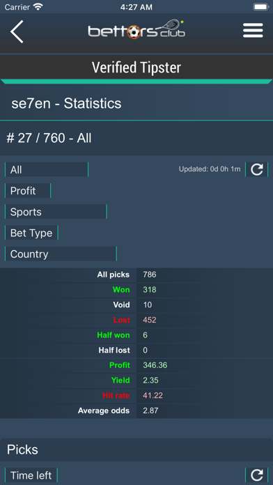 Bettors Club - Betting Tips Screenshot