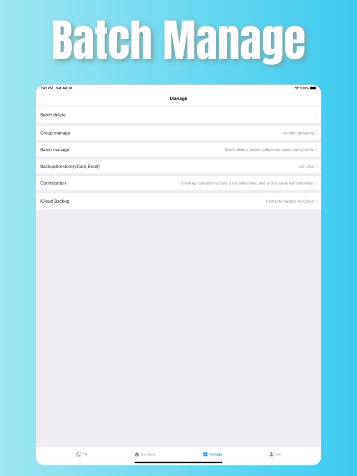 Contacts Master - batch manage