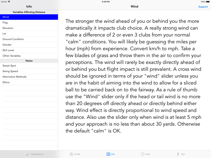 Golfmaster Club Selector