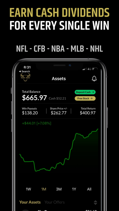 SimBull: Sports Stock Market Screenshot