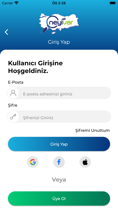 Neyivar Online Alışveriş Screenshot
