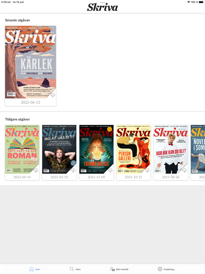 Tidningen Skriva e-tidning