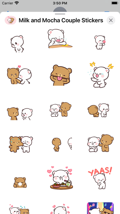 Milk and Mocha Couple Stickers Screenshot
