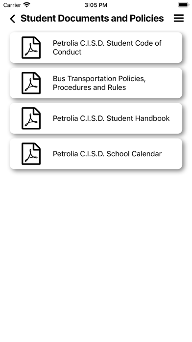 Petrolia CISD Screenshot