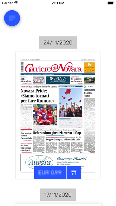 Corriere di Novara digitale Screenshot