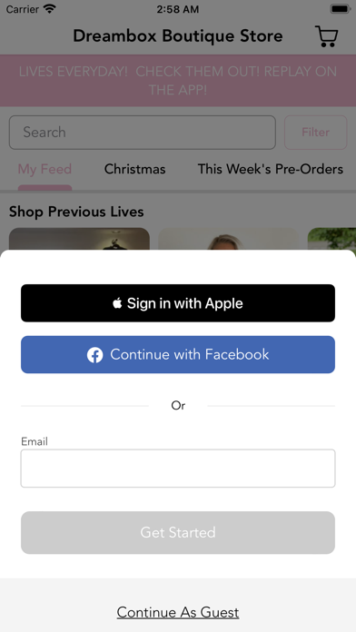 Dreambox Boutique Store Screenshot