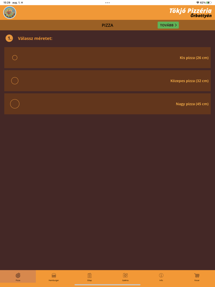 Tökjó Pizzéria Őrbottyán