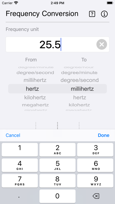 Frequency Conversion Screenshot