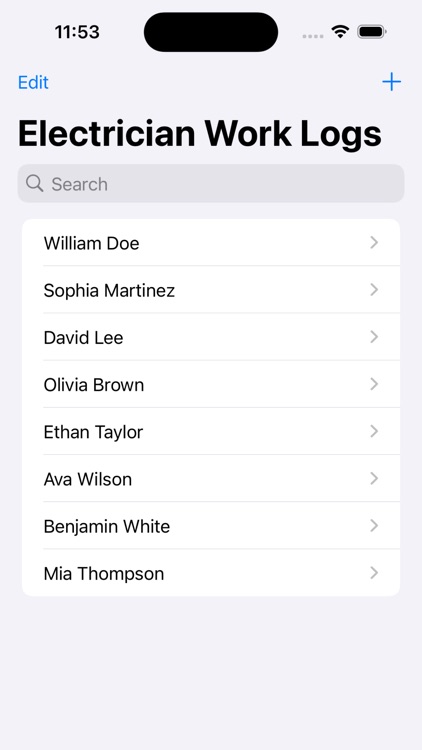 Electrician Work Log