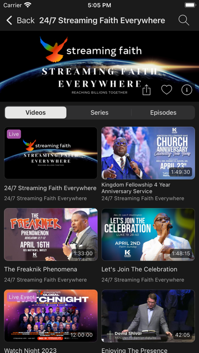 Streaming Faith GO Screenshot