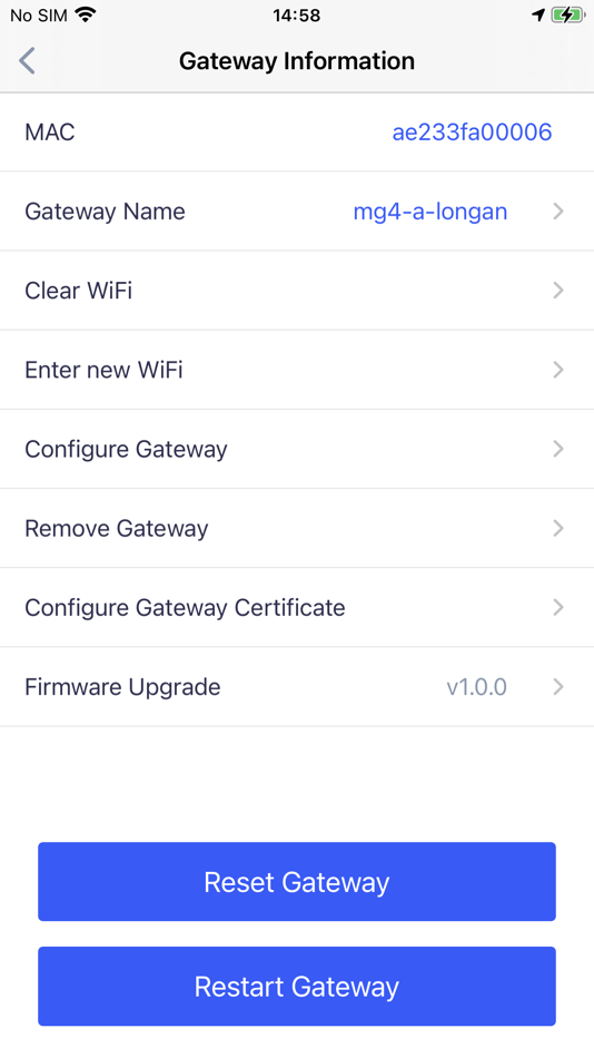 #2. GatewayConfig (iOS) Podle: Shenzhen Minew Technologies Co.,Ltd.