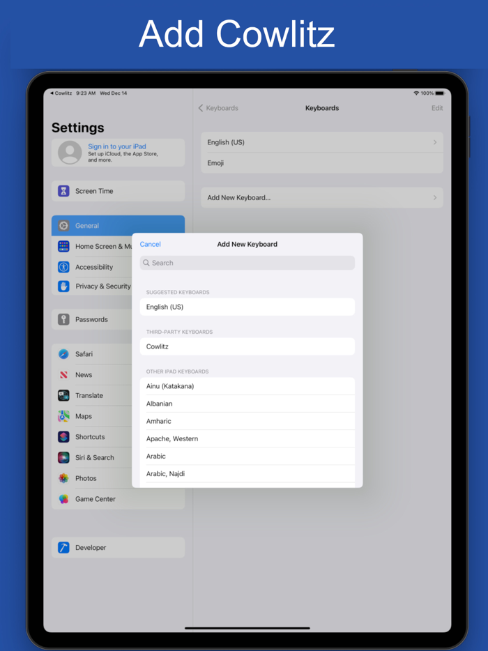 Cowlitz Salish Keyboard