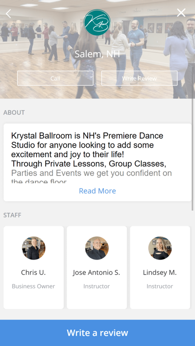 Krystal Ballroom Dance Studio Screenshot