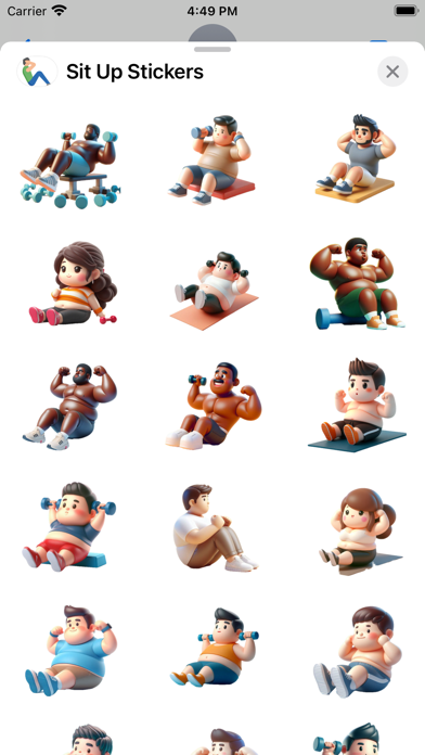 Screenshot #1 pour Sit Up Stickers