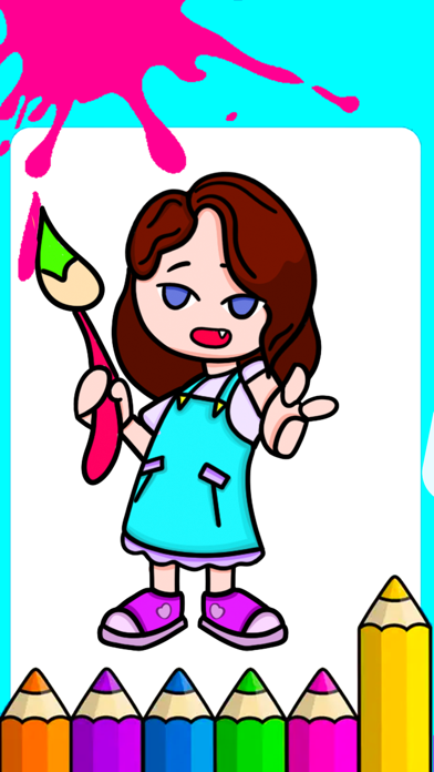 Glitter Doll Coloring Book Screenshot
