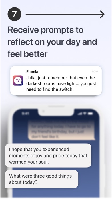 Elomia: AI Therapy Chat Screenshot