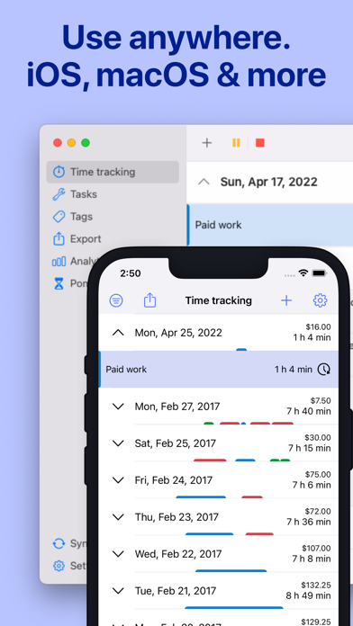 WorkingHours • Time Tracking Screenshot