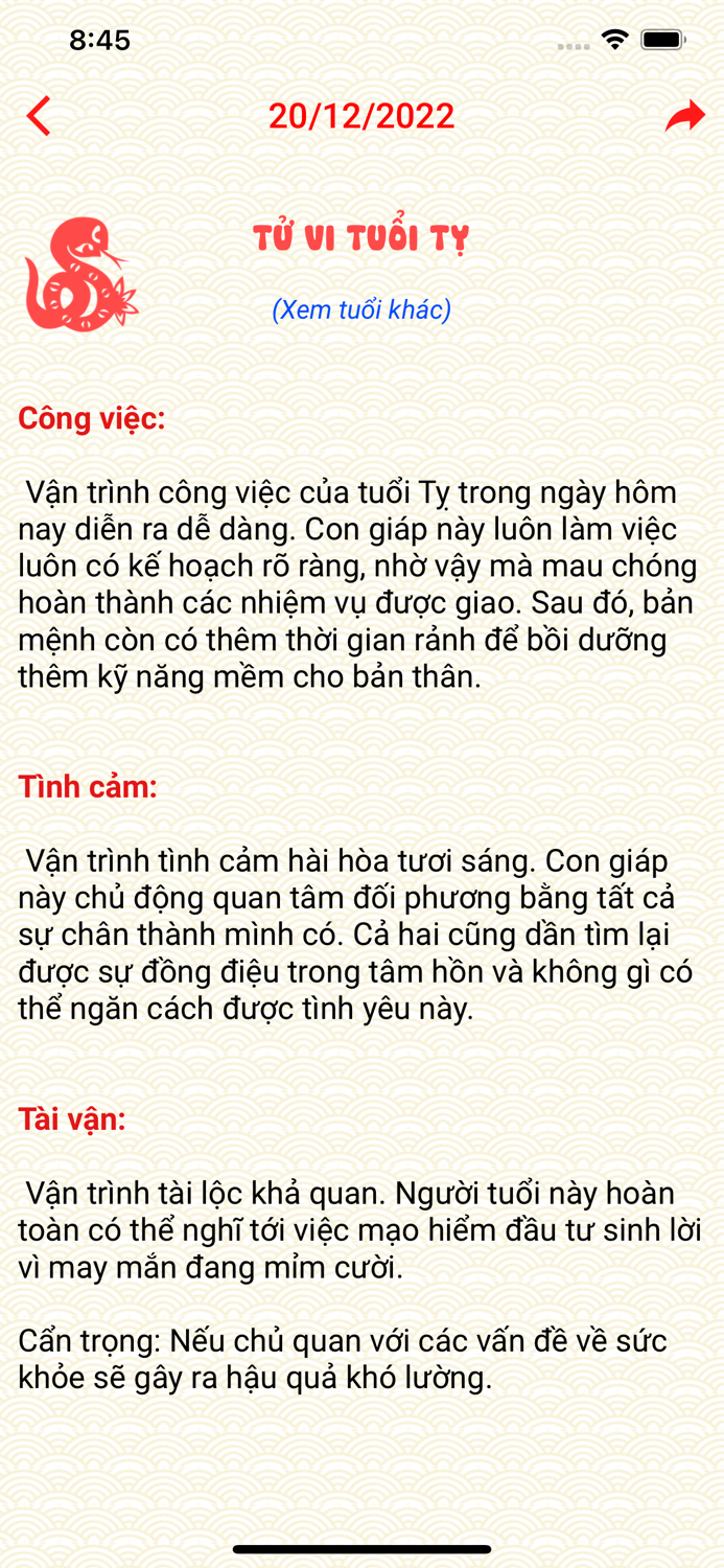 Tử Vi Hàng Ngày 2023