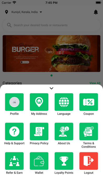 FoodZie: Food Delivery App Screenshot