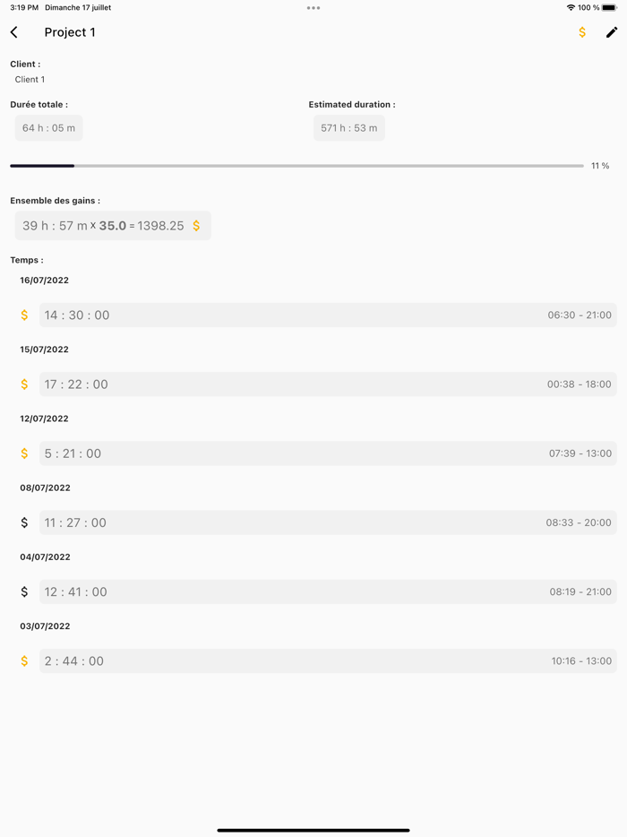 Project Timer - Tracker