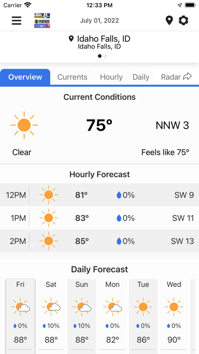 KIFI KIDK Weather Screenshot