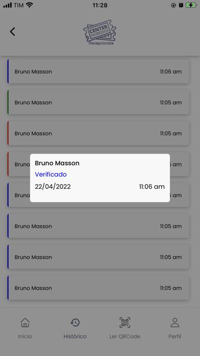 Center Ingressos Recepcionista Screenshot