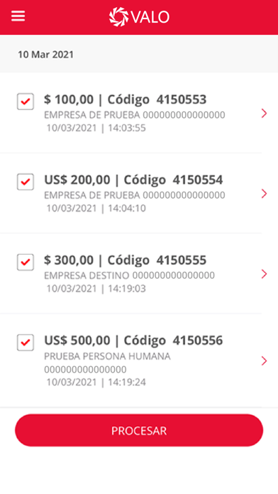 VALO – Banca Móvil Screenshot