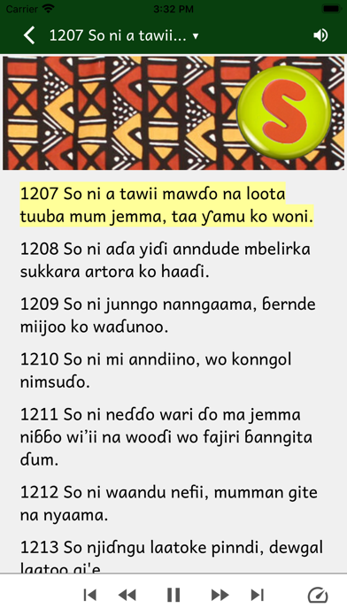 Fulfulde Proverbes Screenshot