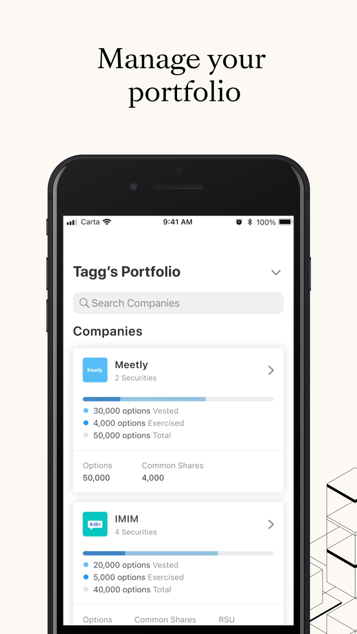 Carta - Manage Your Equity