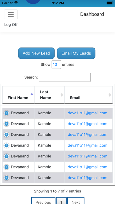showPRO Leads Screenshot