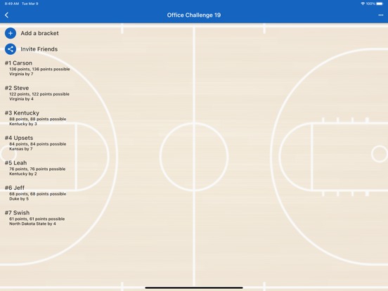 Bracket Tracker iPad app afbeelding 4