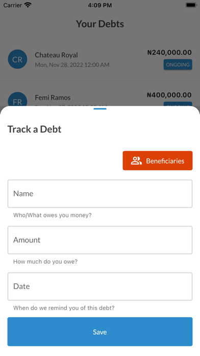 Debt_Manager Screenshot
