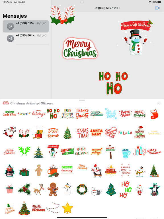 Screenshot #4 pour Christmas: Animated Stickers