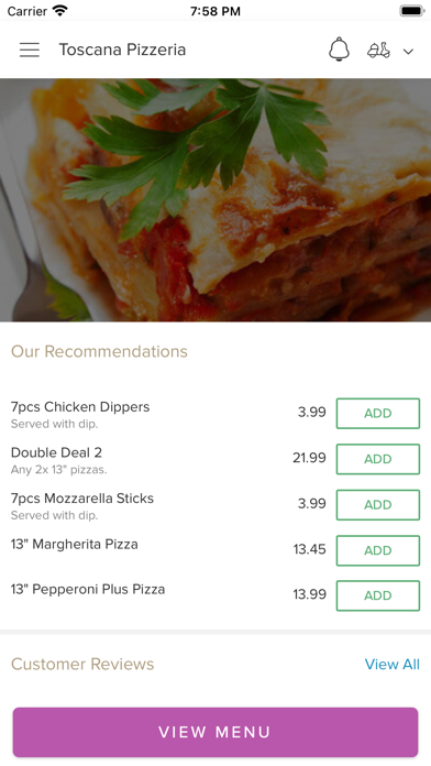 Toscana Pizzeria Screenshot