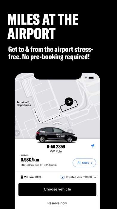 MILES Carsharing & Transport Screenshot