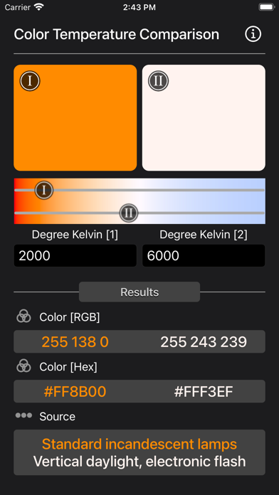 Color Temperature Comparisonのおすすめ画像1