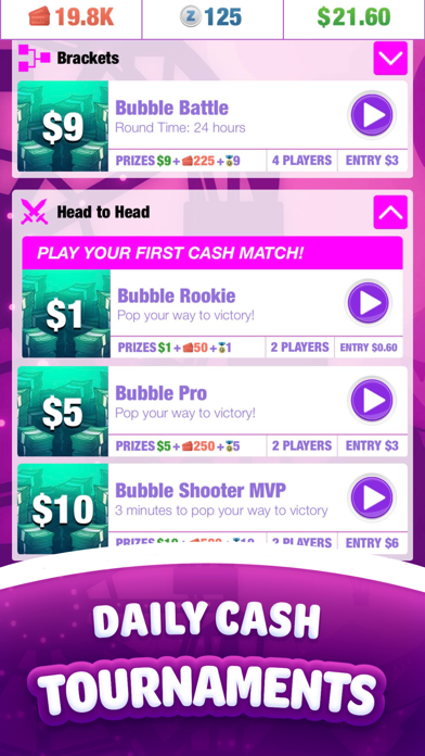 Real Money Bubble Shooter Game Screenshot