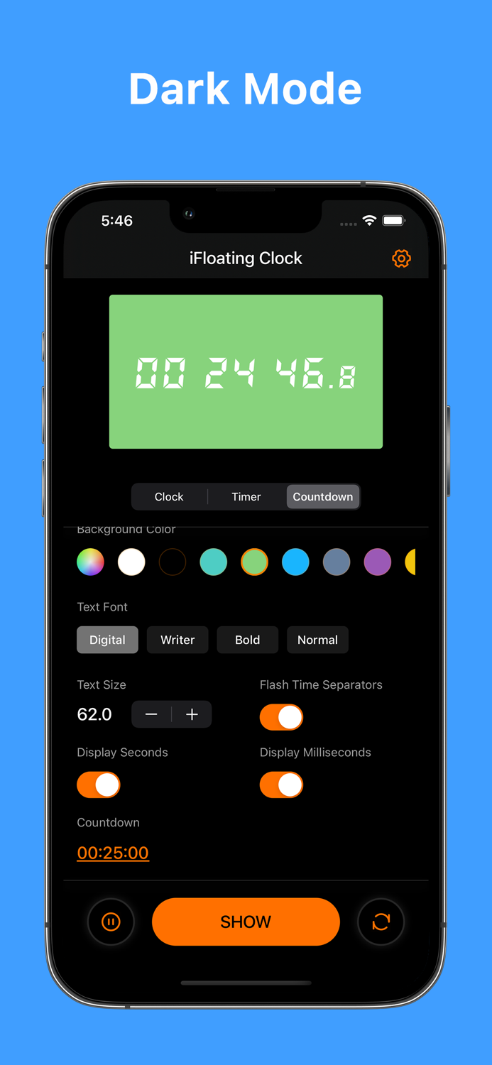 iFloating Clock - Realtime