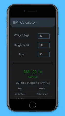 Game screenshot Minimal BMI Calculator mod apk