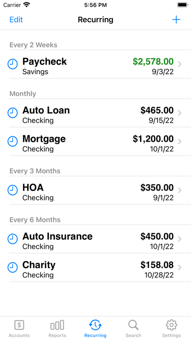 Accounts 3 Checkbook Screenshot