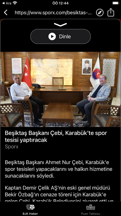 BJK Haber - Oku ve Dinle Screenshot