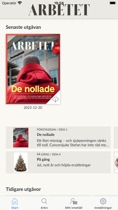 Arbetet Screenshot