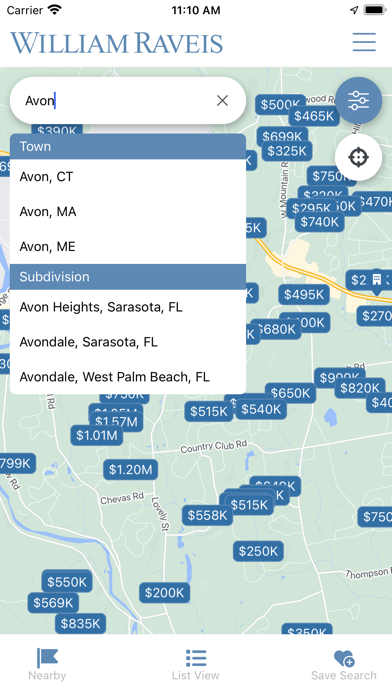 William Raveis Real Estate Screenshot