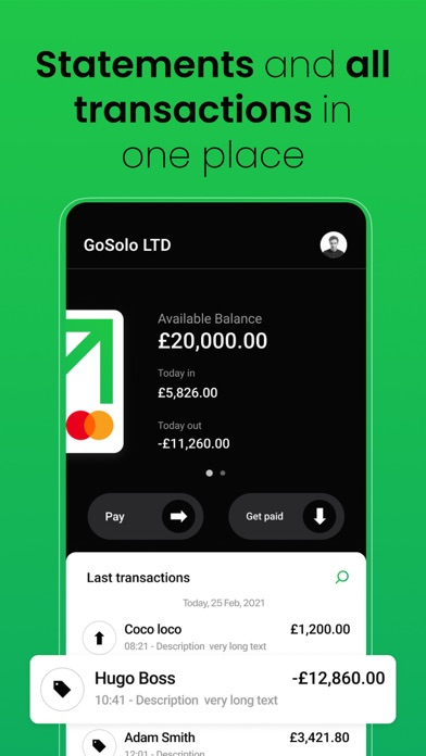 GoSolo: Smart Business Account screenshot 4