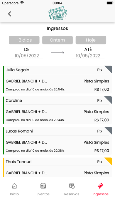 Center Ingressos Parceiros Screenshot